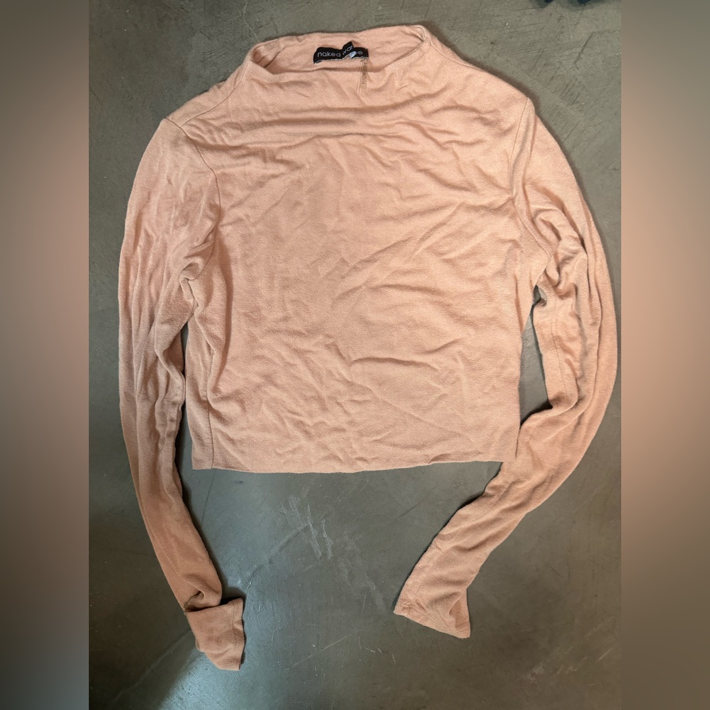 Naked Wardrobe Tan Long Sleeve Top